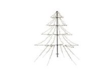 Lumineo Kerstboom vorm LED buitenverlichting vrijstaand 200cm hoog