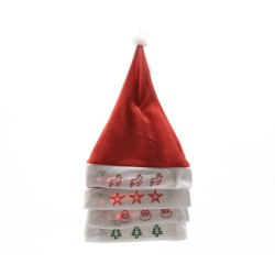 Tissu bonnet de Noël avec lumières rouge 30x40cm