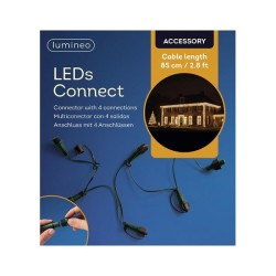 Lumineo LED's connect couplage éclairage répartiteur 4 voies extérieur vert 85cm