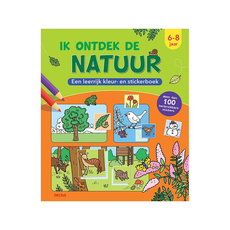 Deltas Je découvre la nature Un livre de coloriage et d'autocollants instructif 6-8 ans.