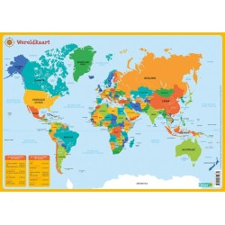 Deltas Educatieve onderlegger - De wereldkaart