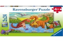 Ravensburger puzzel Spelende dino's 2x24pcs