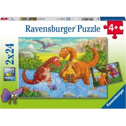 Ravensburger puzzle Jouer aux dinosaures 2x24pcs