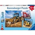 Ravensburger puzzle Véhicules de construction 3x49pcs