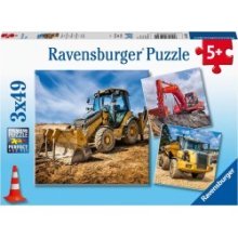 Ravensburger puzzel Bouwvoertuigen 3x49pcs