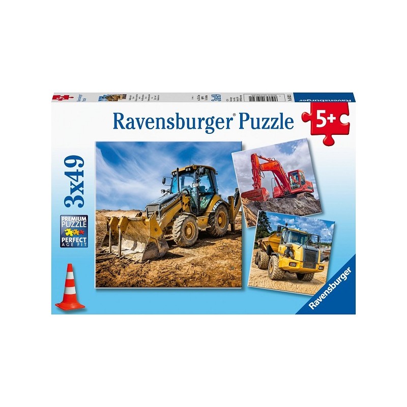 Ravensburger puzzle Véhicules de construction 3x49pcs