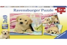 Ravensburger puzzel Schattige hondjes 3x49pcs