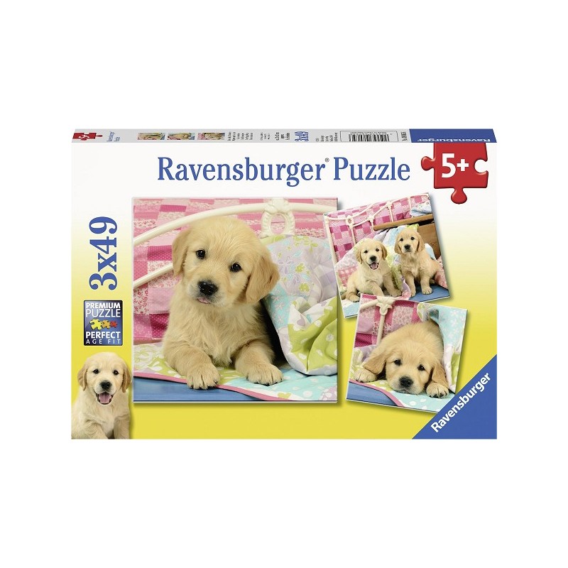 Ravensburger puzzel Schattige hondjes 3x49pcs