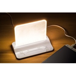 Integral LED USB tafellamp wit dimbaar + oplaadfunctie voor telefoon