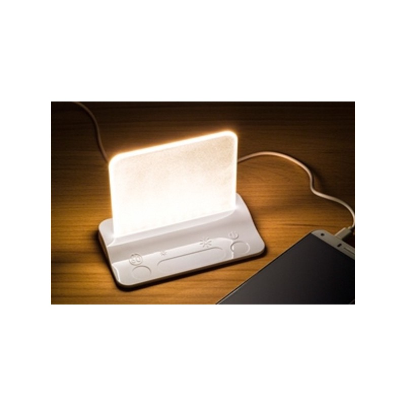 Lampe de table USB LED intégrée blanche dimmable + fonction de charge pour téléphone