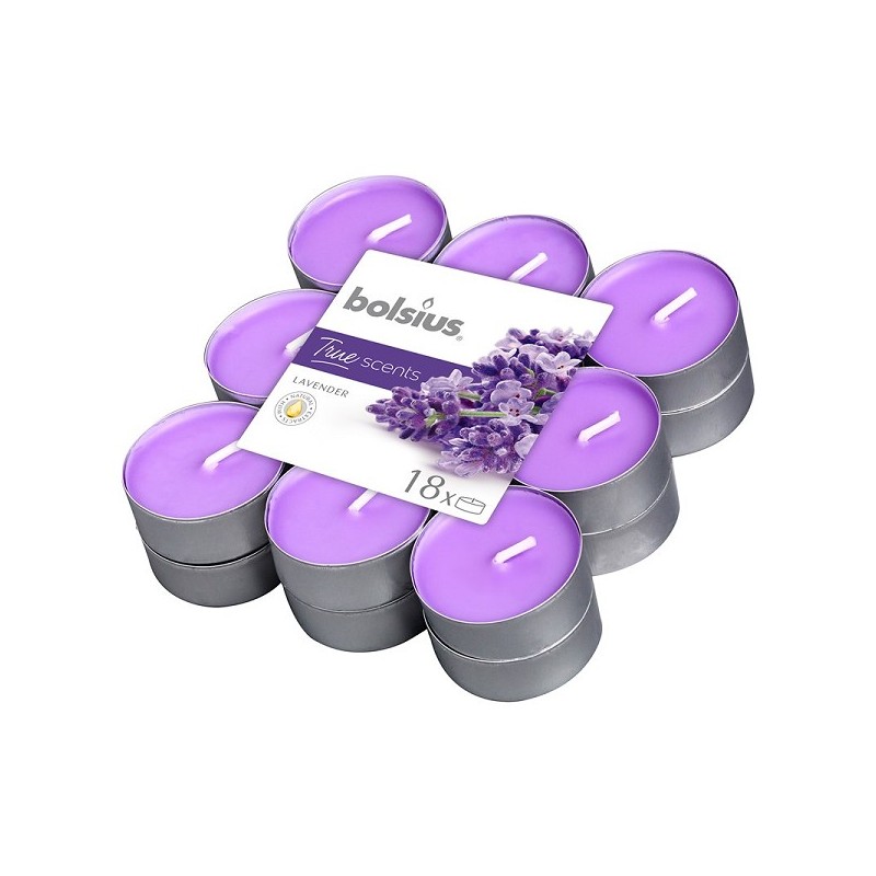 Bolsius Geurtheelicht 18 stuks True Scents Lavendel