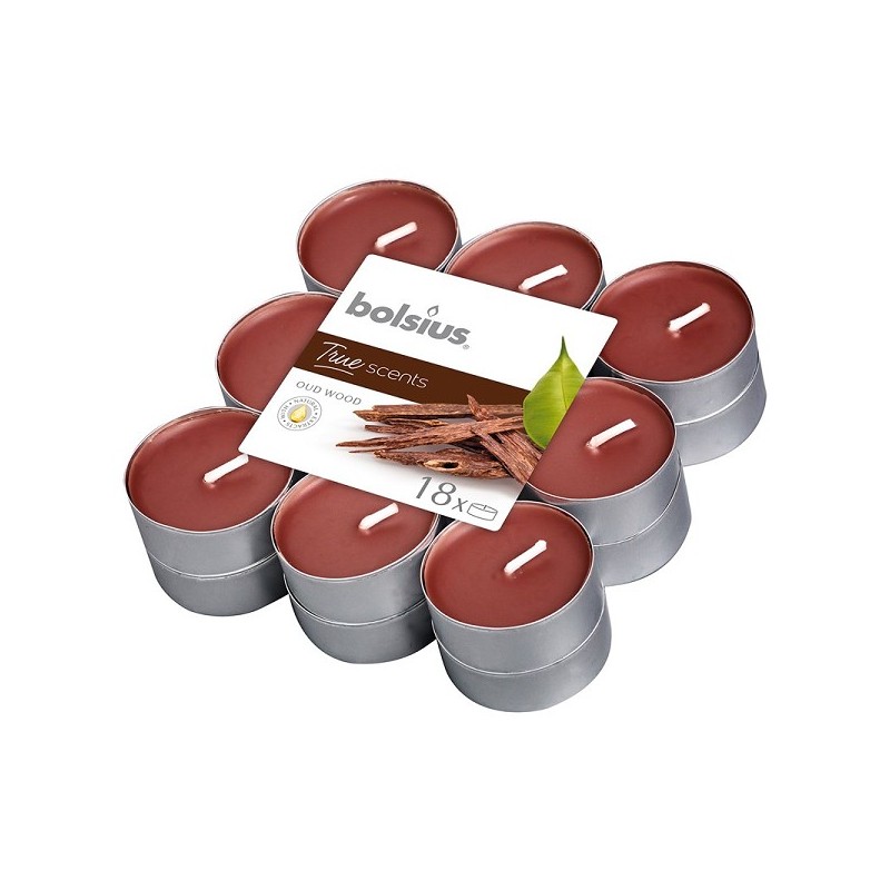Bolsius Geurtheelicht 18 stuks True Scents Oud Wood