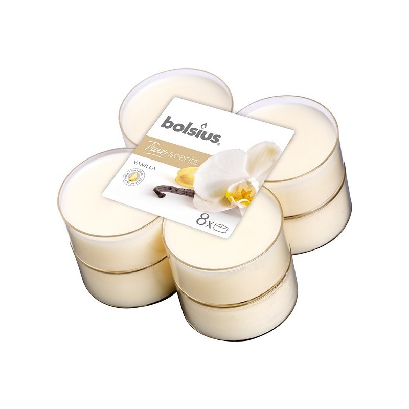 Bolsius Maxi parfum léger 8 pièces True Scents Vanille