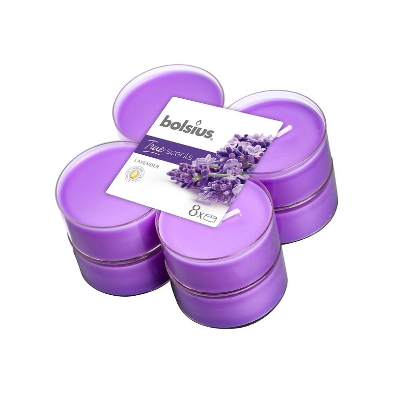 Bolsius Maxilicht geur 8 stuks True Scents Lavendel