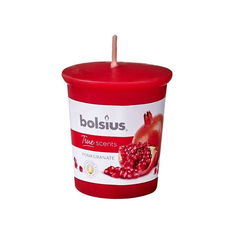 Bolsius Votive 53/45 rond True Scents Pomegranate 12 st