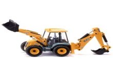 siku 3558, JCB 4CX Graaflaadmachine, 1:50, metaal/kunststof, geel, vele functie