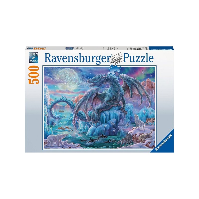 Puzzle Ravensburger Le dragon de glace 500 pièces