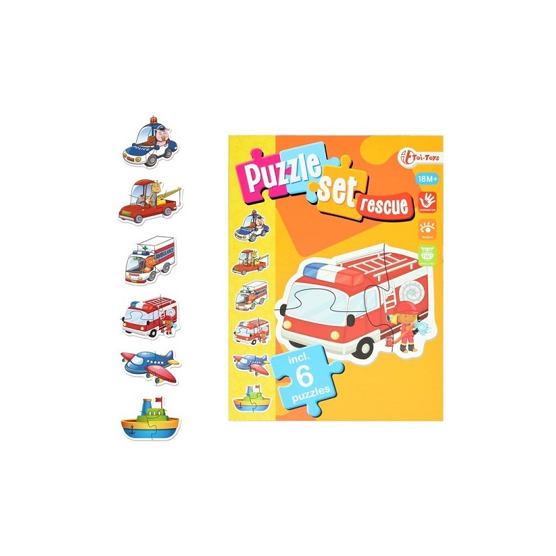 Toi Toys Puzzle set services d'urgence avec 6 puzzles