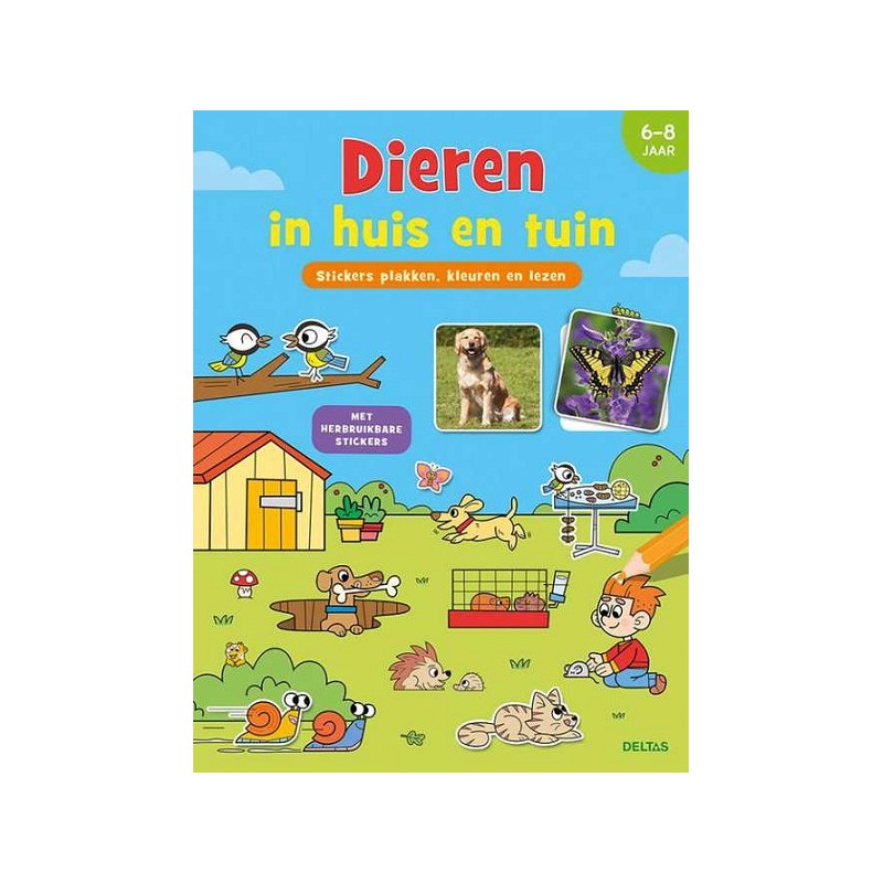 Deltas Coller, colorier et lire des autocollants - Les animaux de la ferme