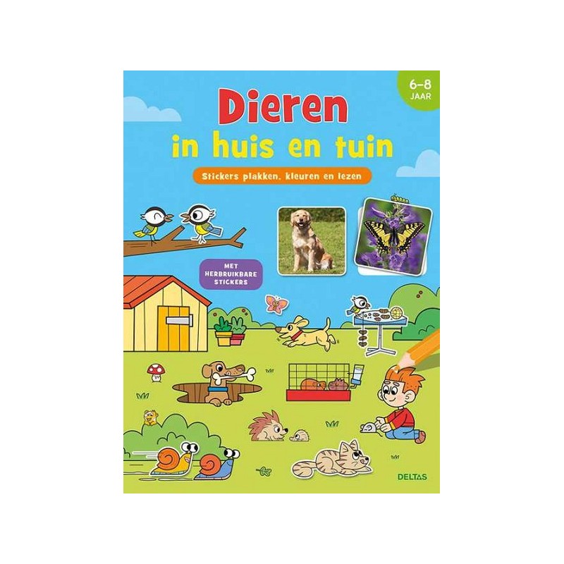 Deltas Stickers plakken, kleuren en lezen - Dieren op de boerderij