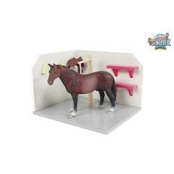 Boîte de lavage pour chevaux Kids Globe 15x17,5x12cm rose (hors accessoires et cheval)