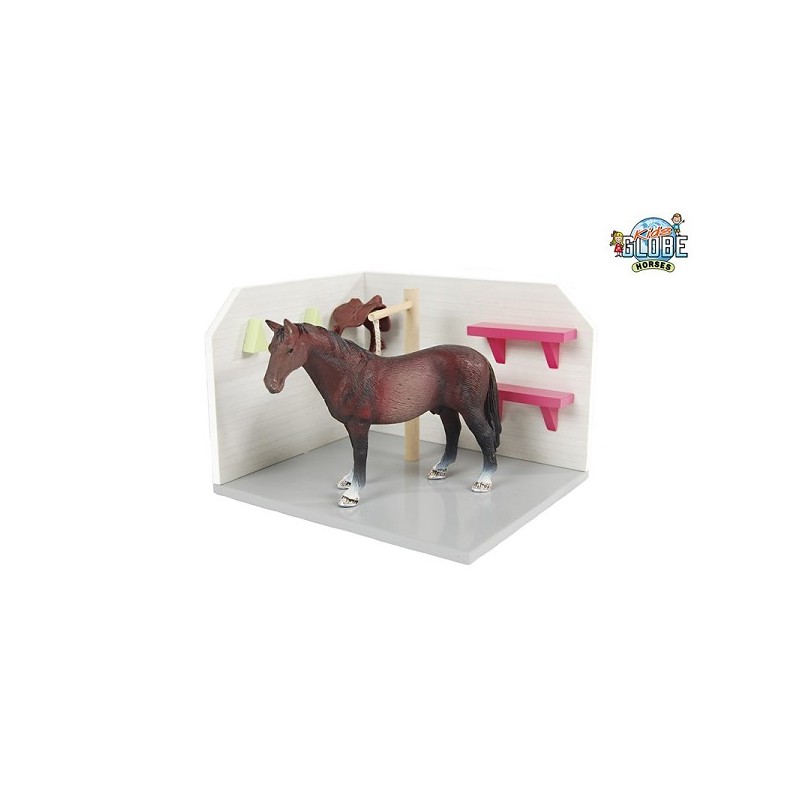 Boîte de lavage pour chevaux Kids Globe 15x17,5x12cm rose (hors accessoires et cheval)