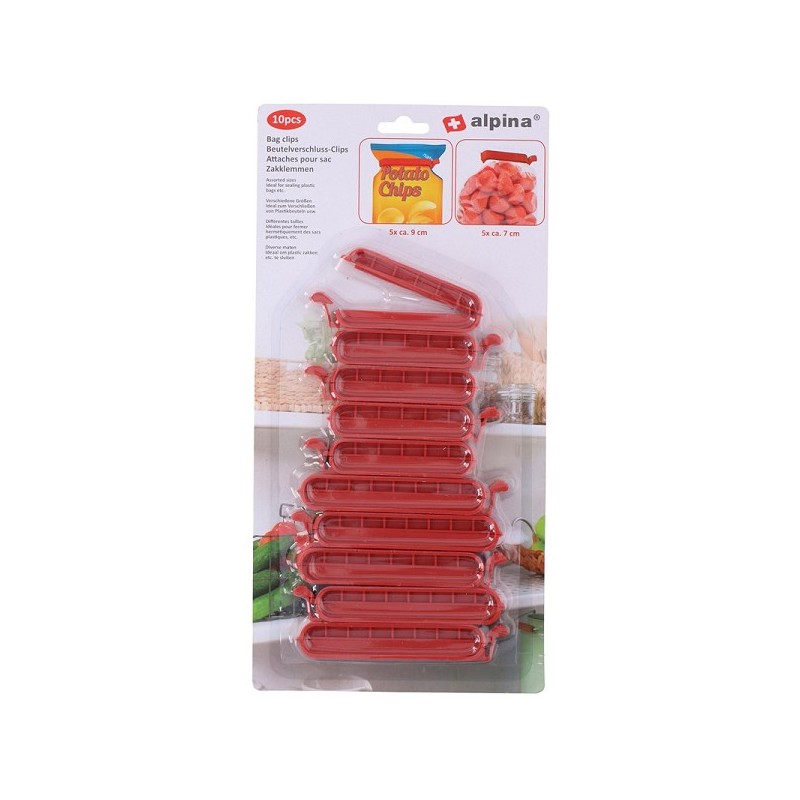 Alpina Pocket Clamps 10 pièces rouge tailles assorties