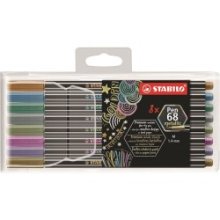 Stabilo viltstift pen 68 metallic etui a 8 stuks