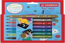 Stabilo Trio Deco metallic viltstiften etui a 8 stuks