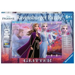 Ravensburger glitter puzzel Frozen ll sterke zussen 100 stukjes
