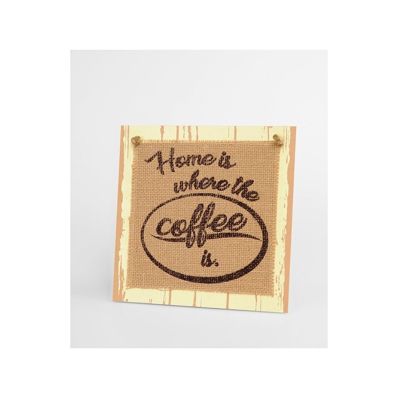 Paperdreams Wooden sign - Home is where the coffee is