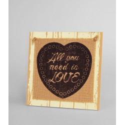 Paperdreams Panneau en bois - Tout ce dont vous avez besoin c'est d'amour