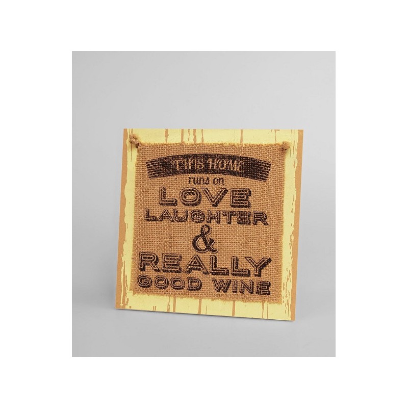 Panneau en bois Paperdreams - Cette maison fonctionne grâce à l'amour