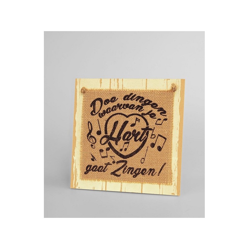 Paperdreams Wooden sign - Doe dingen waar je hart