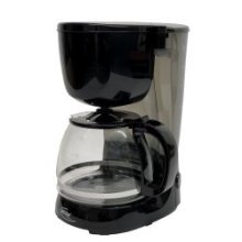 Cafetière Elta 10 tasses 1,25L 750W noire avec verseuse en verre