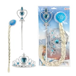 Toi Toys Ice Princess ensemble avec tresse, diadème et baguette magique