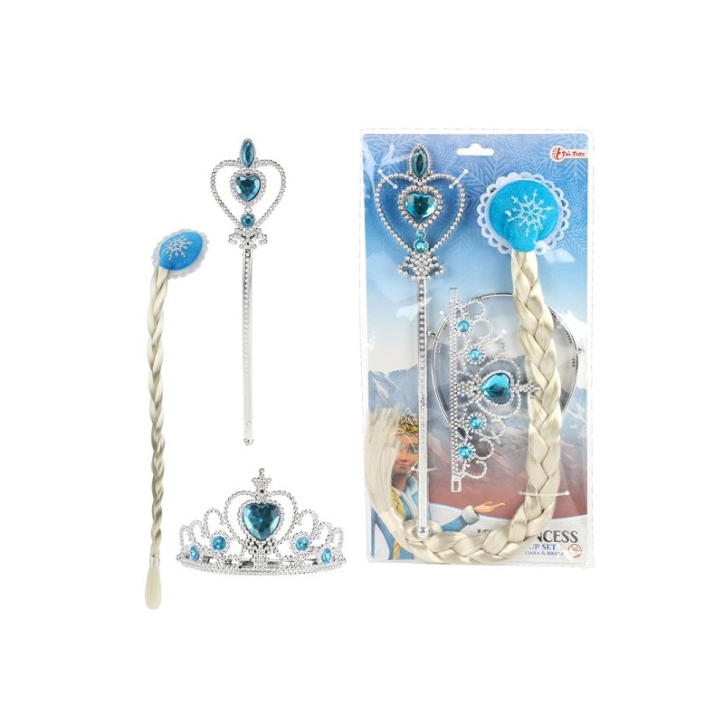 Toi Toys Ice Princess set met vlecht, tiara en toverstaf