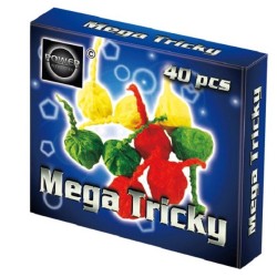 Mega Tricky gekleurde knalerwten 40 stuks in doosje