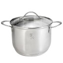 BerlingerHaus Silver Jewellery RVS soeppan Ø24 cm met glazen deksel ook inductie 7,5L 24x17 cm