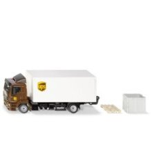 Siku MAN vrachtwagen met gesloten opbouw en laadklep UPS