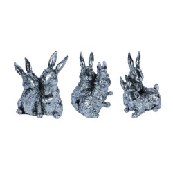 Couple de lapins poly 11cm