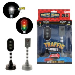 Toi Toys Radars et feu tricolore avec panneaux de signalisation lumineux et sonores