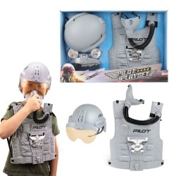 Toi Toys Ensemble d'habillage pilote de chasse avec casque et gilet