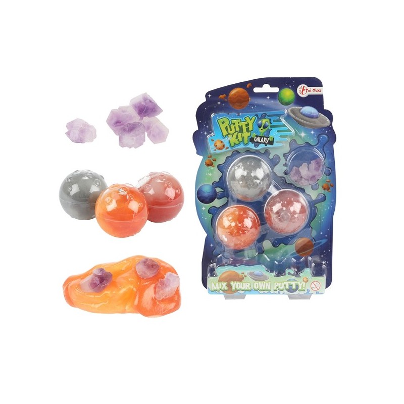 Toi Toys Galaxy meteoriet putty met kristallen