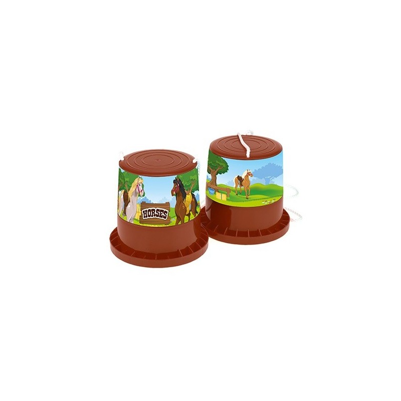 Toi Toys HORSES bobines de course cheval marron