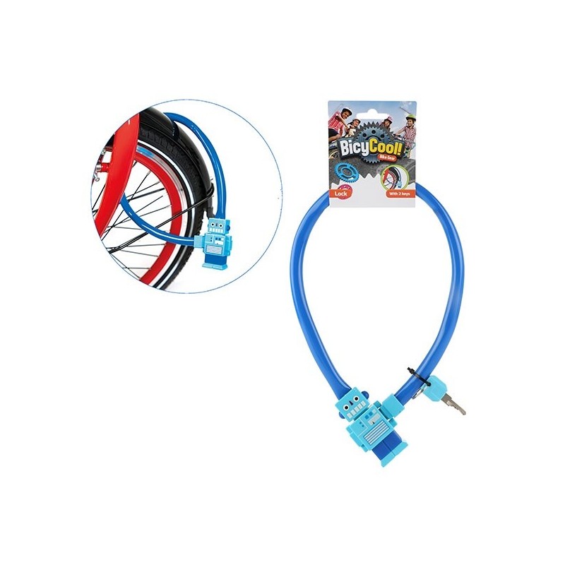 Toi Toys Bicycool Fietsslot blauw robotfiguur
