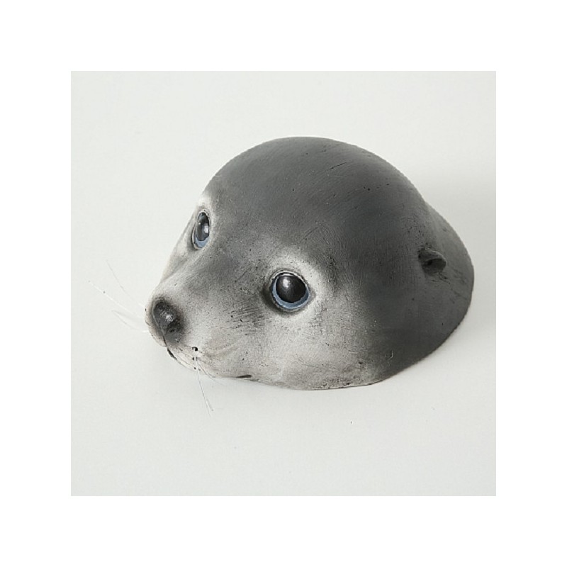 Boltze Home Zwemmende zeehond Poggy H7cm kunststof grijs