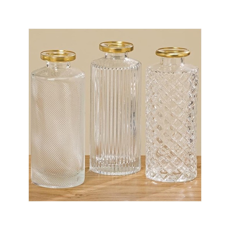 Boltze Home Vase Adore Ø5x13cm verre transparent transparent