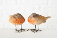 Boltze Home Bird Robin H8cm en résine synthétique marron