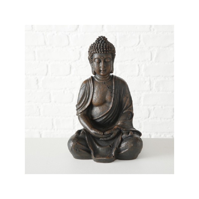 Boltze Home Boeddha beeld H30cm polyresin bruin